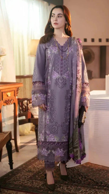 3PC Lawn boring Chickenkari Embroidered shirt boring sleeves embroidered daman patch printed DUPATA