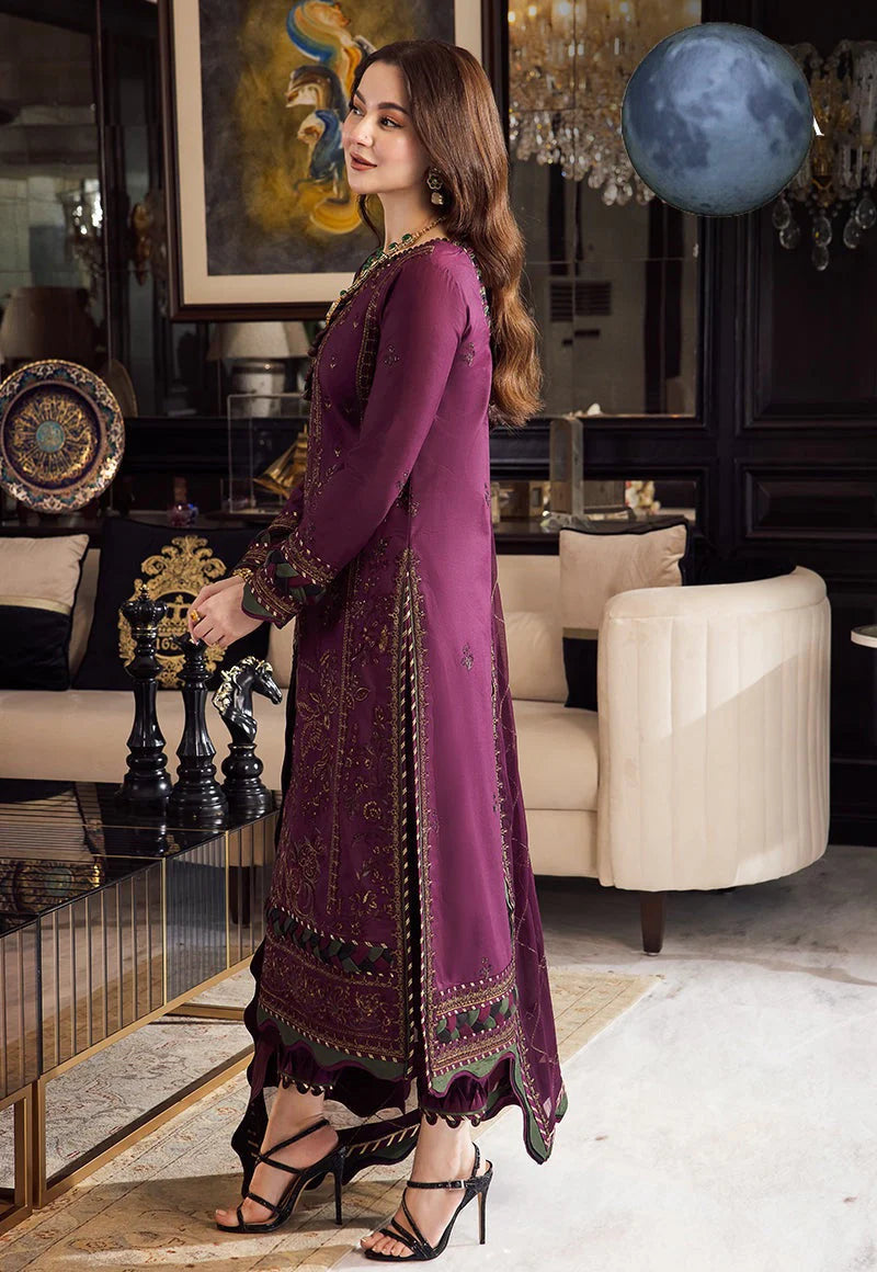 3PC DANAK EMBORIDED SHIRT PLAIN TROUSER DANAK SHAWL