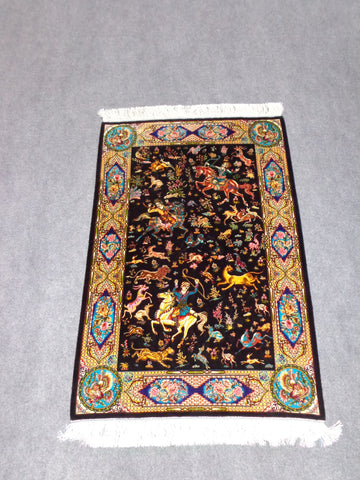 PURE SILK HUNTING CARPET