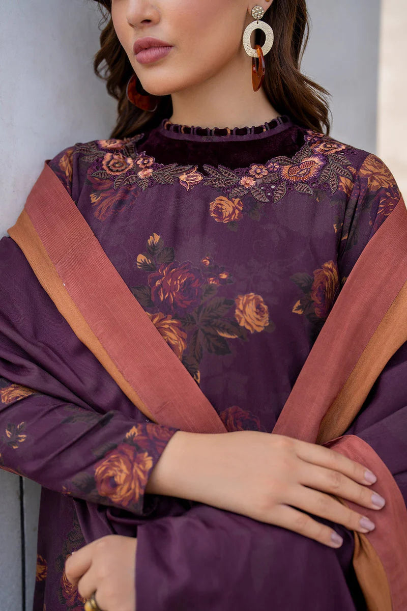 3PC PRINTED KARANDI SHIRT TROUSER AND SHAWL 1201-RR