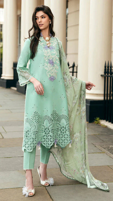 BRISTOL BEAUTY 3PC LAWN SUMMER 25 CHIKENKARI D-1151