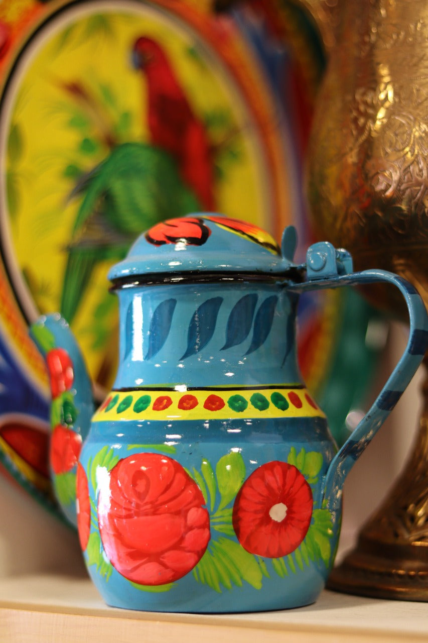 TRUCK ART HAND PAINTED TEA KETTLE